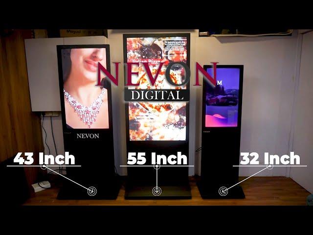 32 Inch 43 Inch and 55 Inch Digital Standees for Indoor Advertising | Floor Standing Displays