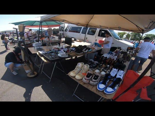 BUYING OVER 100 ITEMS AT THE FLEA MARKET. SNEAKER SELLER DIDNT WANT TO BE FILMED. MISSED A $10 STEAL