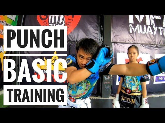 Basic training of Muaythai punch.