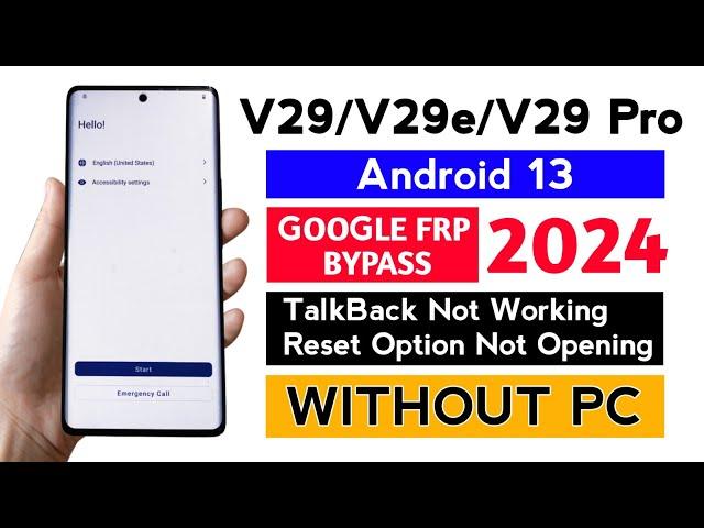 Vivo V29/V29e/V29 Pro Gmail Frp Bypass WITHOUT PC | Android 13 Vivo Phone Frp Unlock 2024.