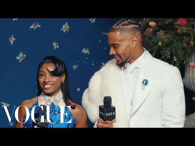 Simone Biles & Jonathan Owens on Their First Met Gala Together | Vogue