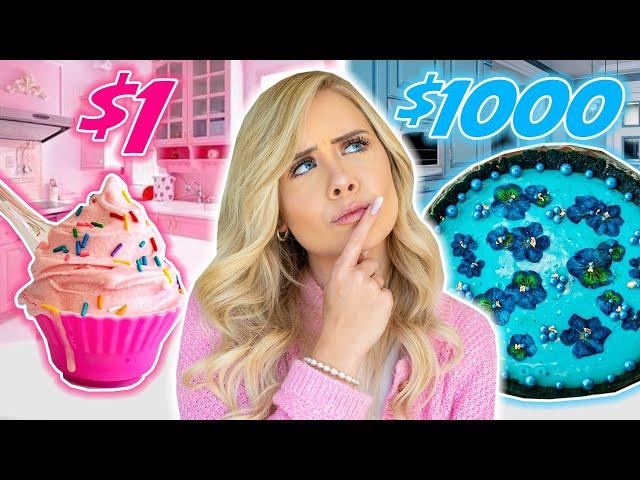 $1 VS $1000 PINK VS BLUE FOODS!