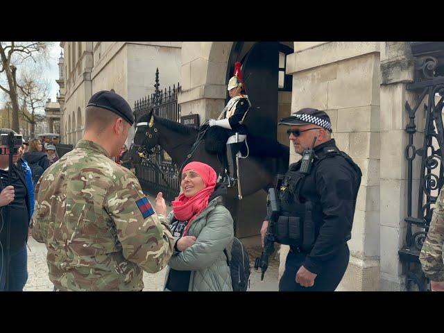 Lady Harassing Horses and Guards Ejected at Horse Guards