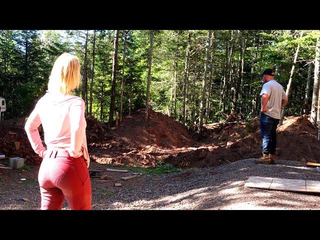 NEW OFF GRID HOMESTEAD - ANOTHER TOUGH LOSS | Digging Out Our Septic System | Cabin Build