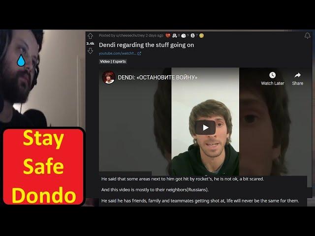 Dendi Regarding Russia-Ukraine Crisis #RedditReview150