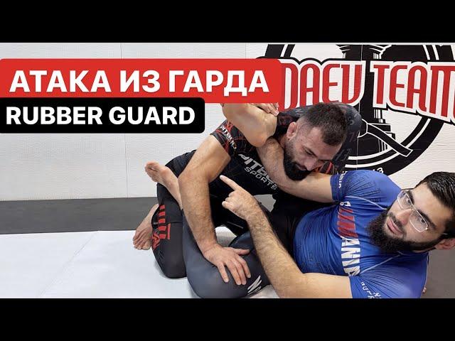 Атака треугольником из гарда. Rubber guard