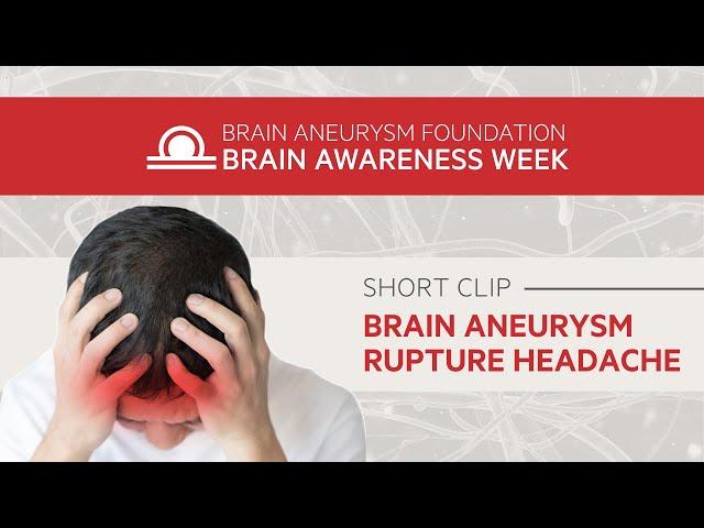 What are the signs of a brain aneurysm headache?