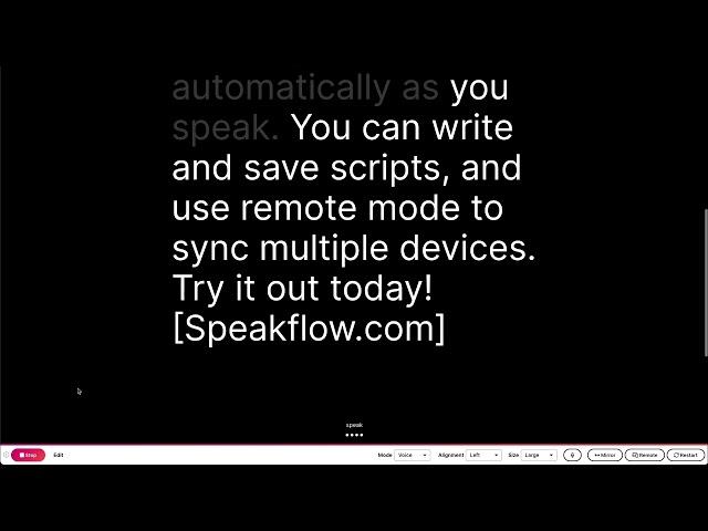 Online teleprompter | Speakflow