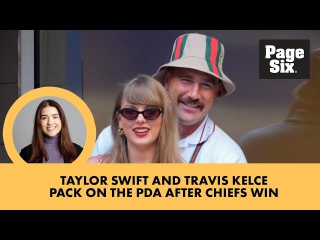 Taylor Swift and Travis Kelce pack on the PDA after Chiefs win