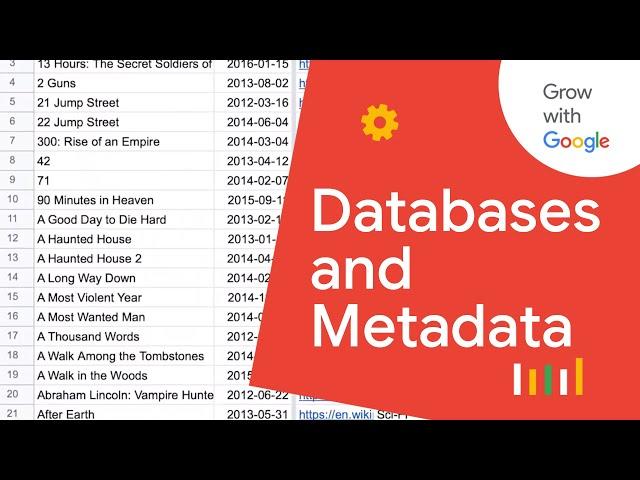 Databases and Metadata for Beginners | Google Data Analytics Certificate