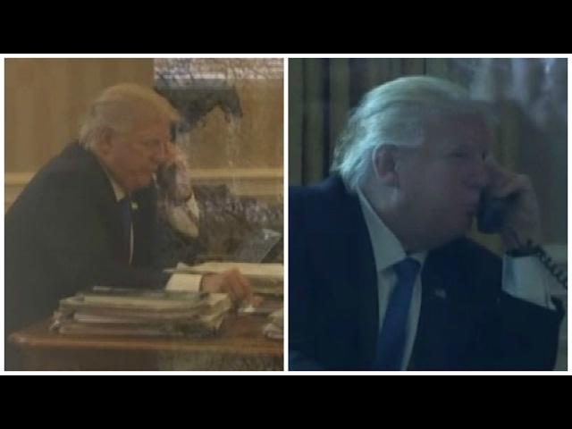 Ką telefoninio pokalbio metu kalbėjo Donaldas Trumpas ir Vladimiras Putinas?