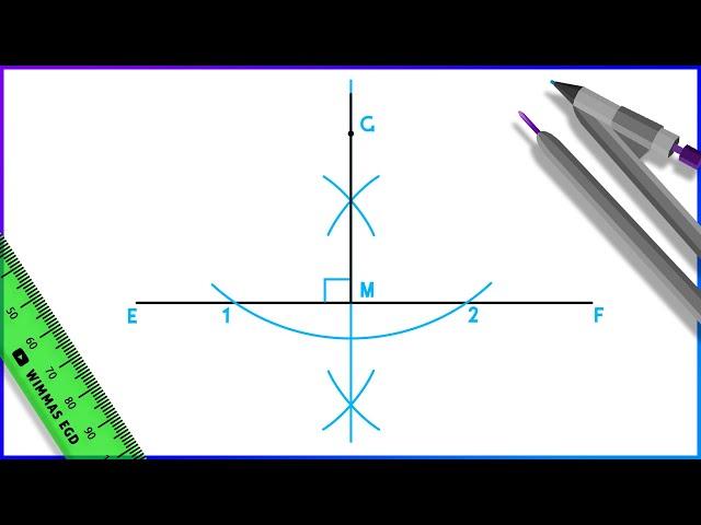 How to draw a perpendicular line through a point.