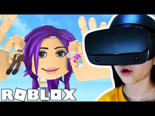 Kate enters a Roblox VR World! 