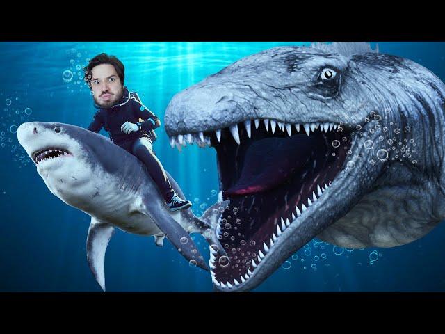 DOMEI UM MEGALODON E EXPLOREI O FUNDO DO OCEANO DO ARK!