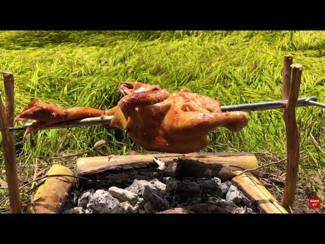 Gà Nướng Mật Ong Ăn Ngoài Đồng Đậm Chất Miền Quê ( Grilled chicken honey ) | Sông Nước Miền Quê