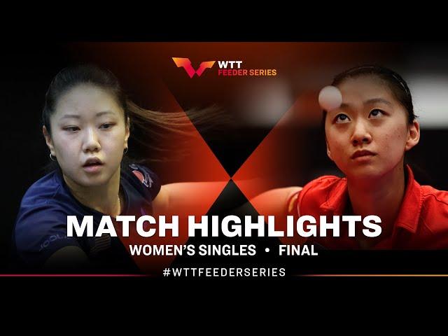 Lily Zhang vs Amy Wang | WS Final | WTT Feeder Fort Lauderdale 2022