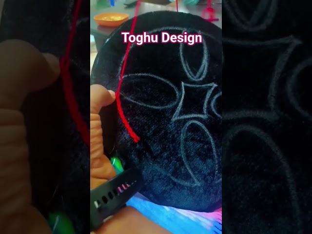 Toghu design hand fan. #fypage #embroidery #toghu #craft #blessedhands