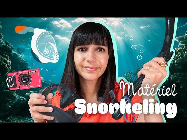 Mon matériel de snorkeling : masque, palmes, tuba, combinaisons... / My snorkeling gear