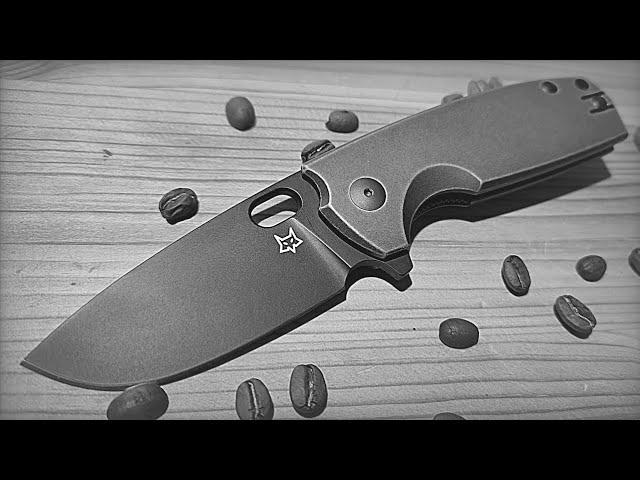 Нож Fox Core black blade alluminium brown