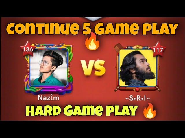 Sri Vs Nazim Carrom pool  | Continue Top 5 game play | Carrom pool  Game play | Gaming Nazim