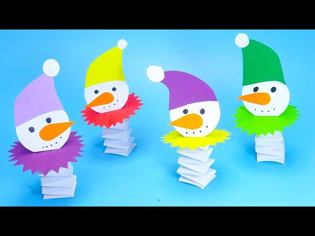 How to make paper snowman DIY christmas