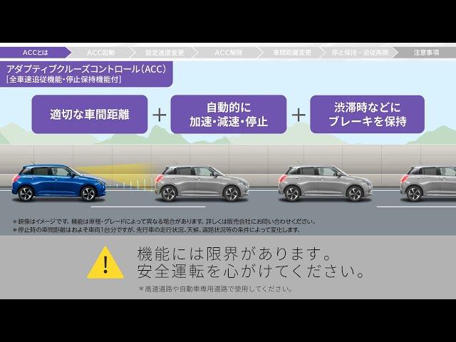 アダプティブクルーズコントロール（ACC）［全車速追従機能・停止保持機能付］