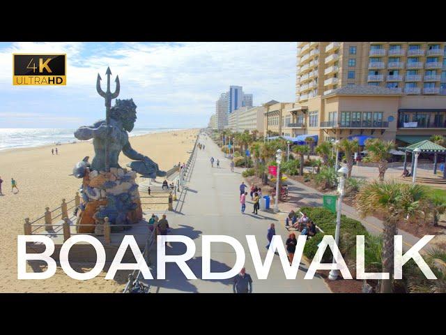 Boardwalk in Virginia Beach | 4k Drone Tour