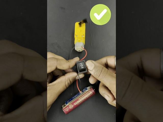 Dc Motor Forward & Reverse Rotation Switch Circuit #shorts #dcmotor #experiment