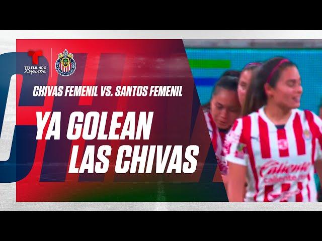 Gol de Montserrat Hernández, golea el Rebaño - Chivas Femenil vs Santos 3-0 | Telemundo Deportes