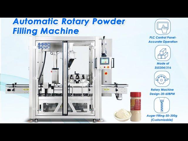 ZONESUN ZS-FM7A Rotary Auger Milk Spices Protein Coffee Seasoning Powder Bottles Filling Machine