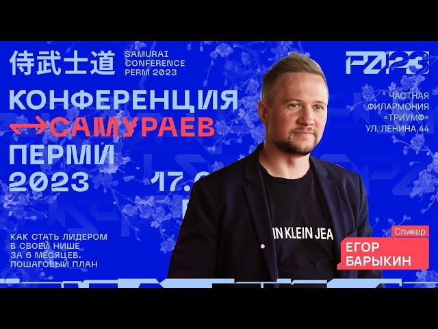 Егор Барыкин – Как стать лидером в своей нише за 6 месяцев. Пошаговый план