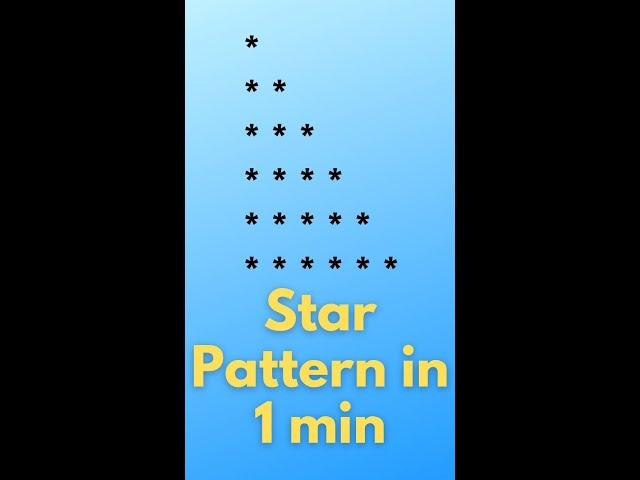 Java Star Pattern: The Mystery Revealed #shorts #starpattern