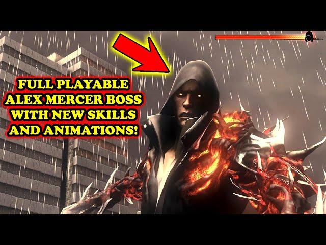 NEW Alex Mercer Final Boss PLAYABLE Skills & Moveset Animation (2023 UPDATE) | Prototype 2 PC