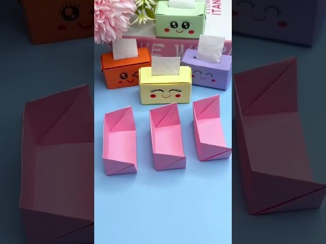 How about making cute mini tissue boxes with your kids? Handmade origami handmade diy parent-child