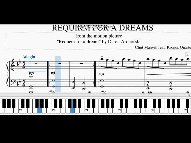 Requem for a Dream - Cl.Mansell |РЕКВИЕМ ПО МЕЧТЕ| Ноты | How to play | Simple sheets