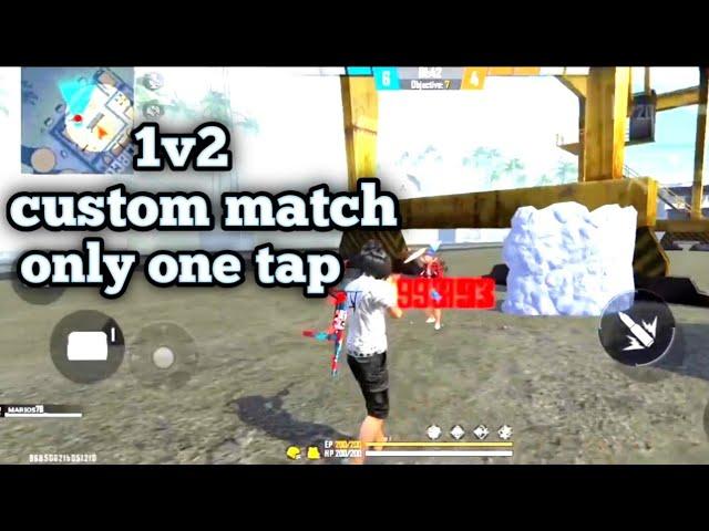 1vs2 custom match | only one tap headshot | noob prank// #marios78