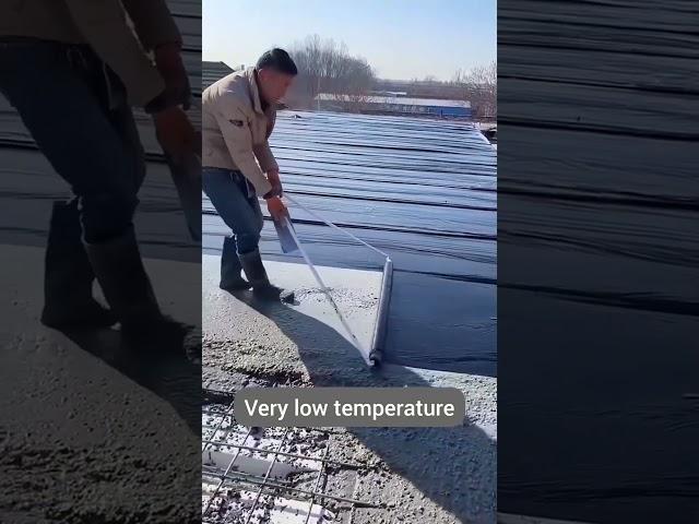 Construction technique | Concrete slab covering with Black Plastic sheets #shorts