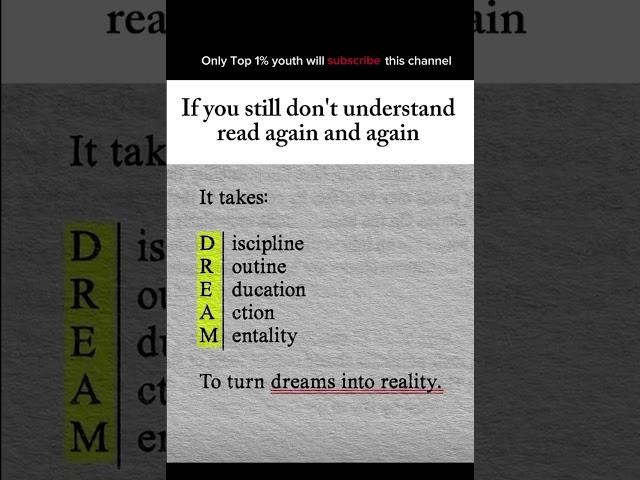 Turn dream into reality #motivation #inspiration #reality #success #discipline #hardwork