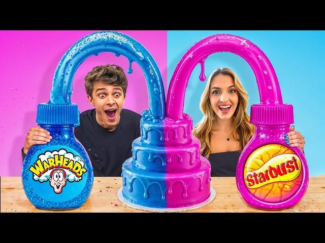 Blue VS Pink Cake Decorating Challenge!