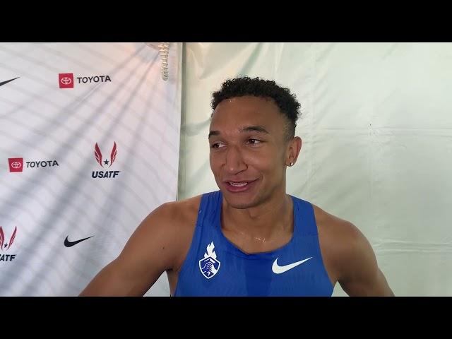 Donavan Brazier after 800 meter prelim win