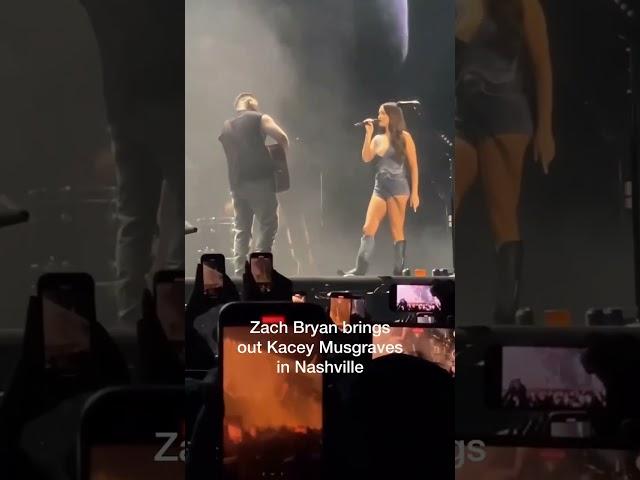 Zach Bryan brings out Kacey Musgraves in Nashville to sing "I Remember Everything" #shorts #music