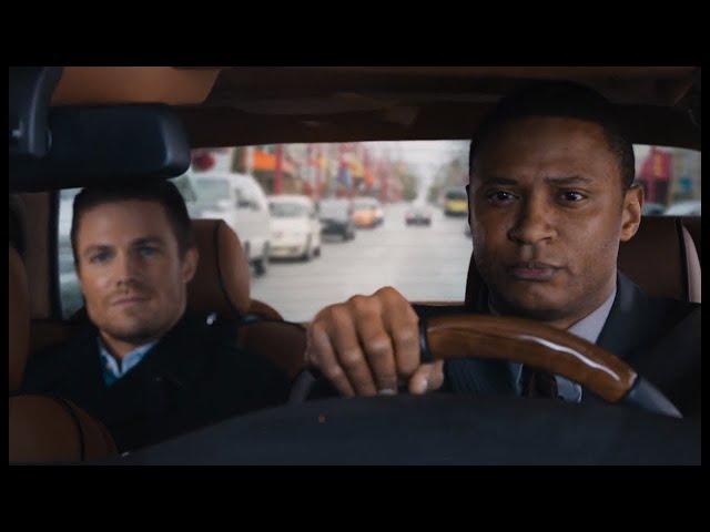 Arrow 1x01 - Oliver meets John Diggle for the first time