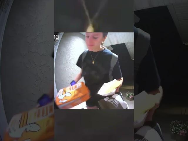 She Dropped The Pizza Right Before Delivery!  #fail