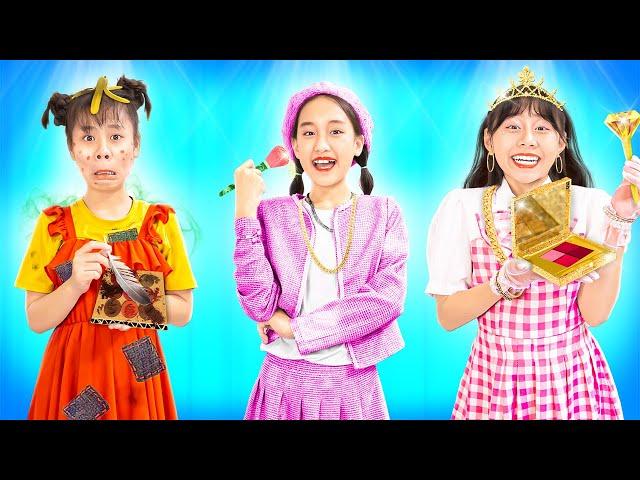 Poor Vs Rich Vs Giga Rich Kids | Baby Doll And Friends At Makeover Contest | Baby Doll Show