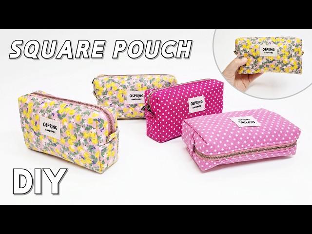 [DIY] Square Pouch | Easy & Quick  How to make a Zipper Pouch