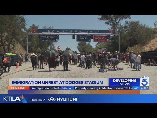Federal agents denied entry to Dodger Stadium in L.A.