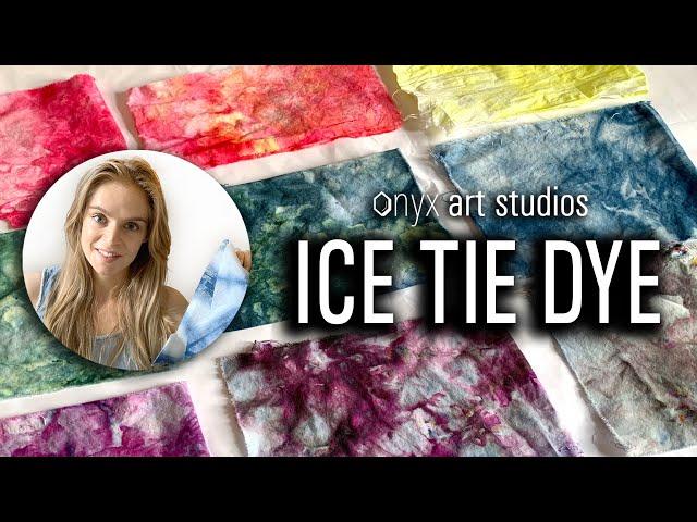 Ice Dye Tie Dye Making Color Swatches from Dye Kit| Onyx Art Studios