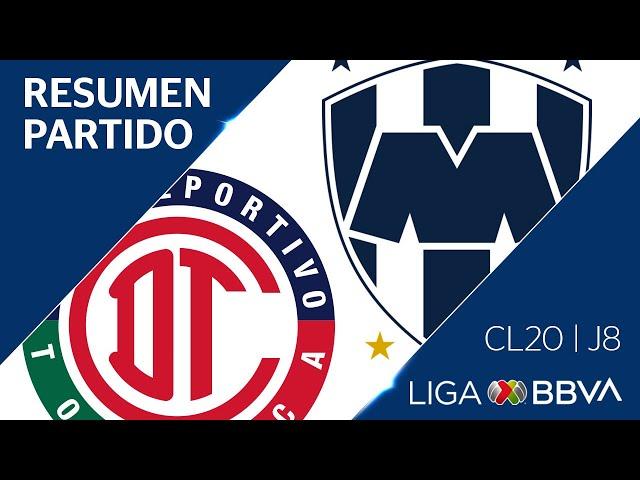 Resumen | Toluca 2 - 0 Monterrey | Jornada 8 - Clausura 2020 | Liga BBVA MX