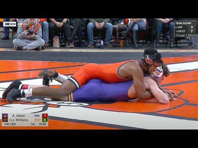 149lbs Jordan Williams (Oklahoma State) vs Adam Allard (UNI)