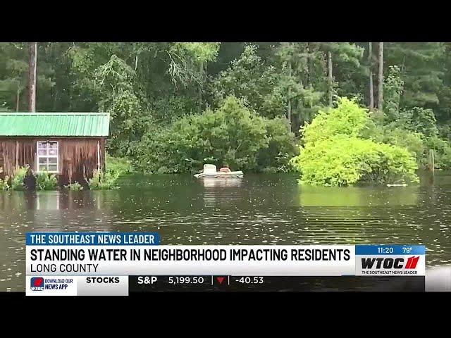 Standing water impacting residents in Long County